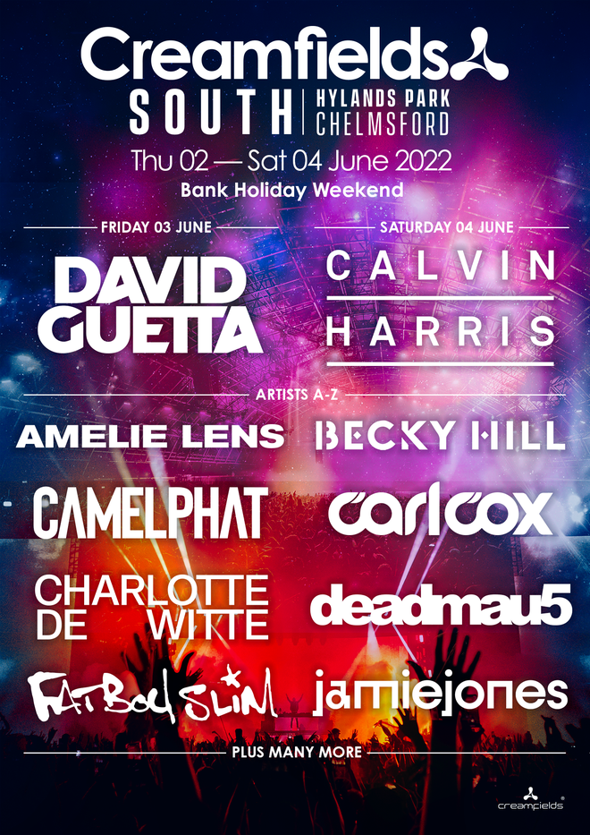 Creamfields South will host a star-studded line-up