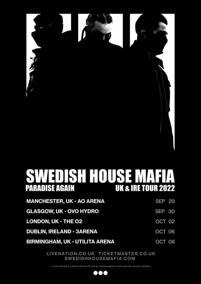 Swedish House Mafia will be returning to the UK and Ireland for 5 dates across their tour